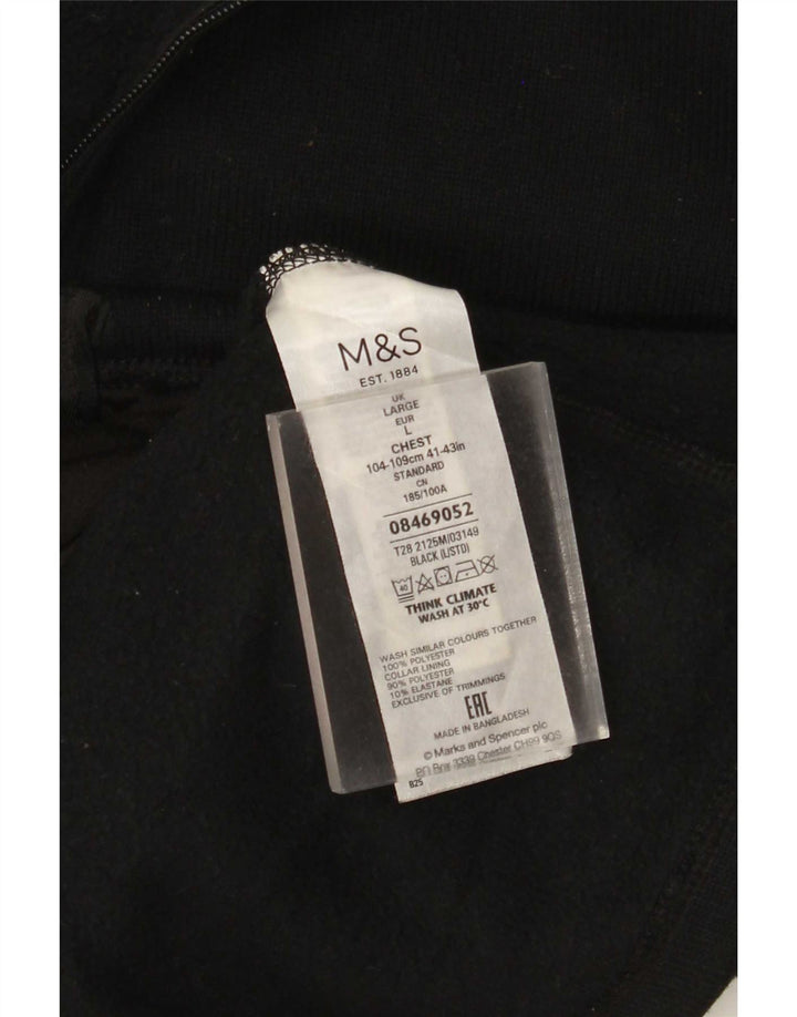 Giacca da ginnastica da uomo Marks & Spencer grande in poliestere nero