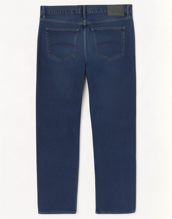 Jeans dritti da uomo vestibilità regolare Armani W36 L28 cotone blu