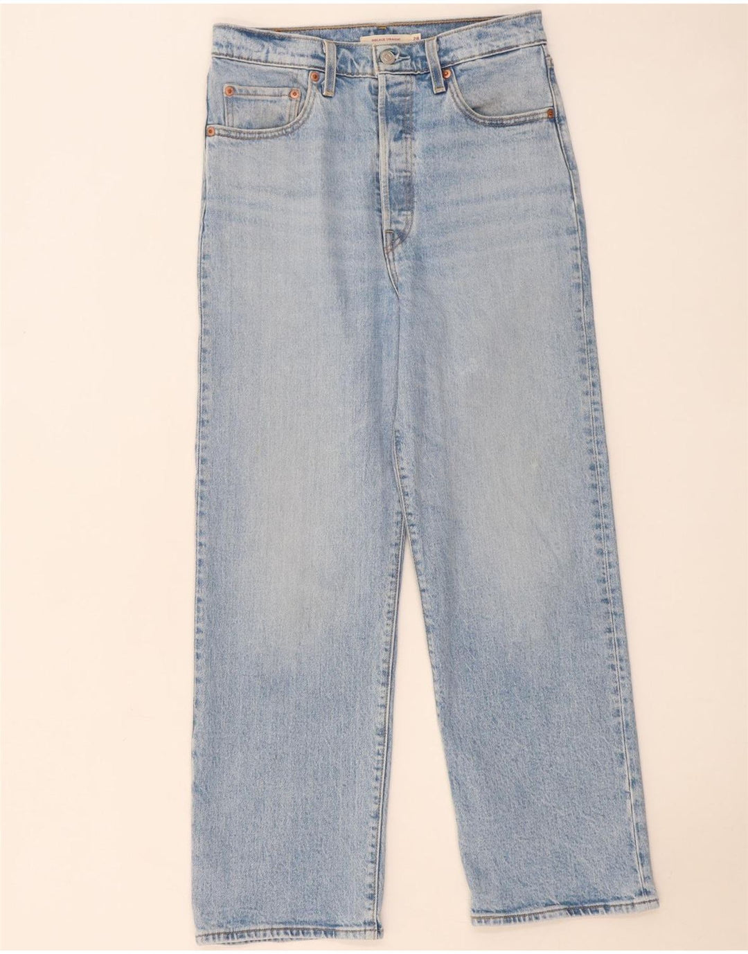 Jeans dritti Ribcage da donna Levi's W28 L27 cotone blu