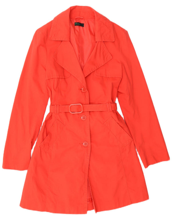 Trench Donna Benetton IT 44 Rosso Medio Cotone