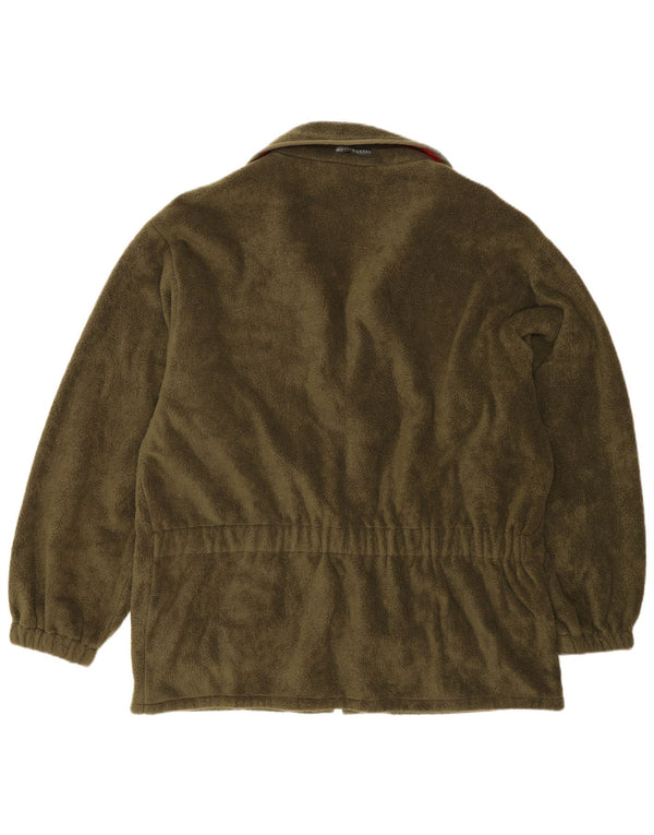 Deerhunter Giacca in pile da uomo vestibilità ampia UK 38 Medium Khaki Colourblock