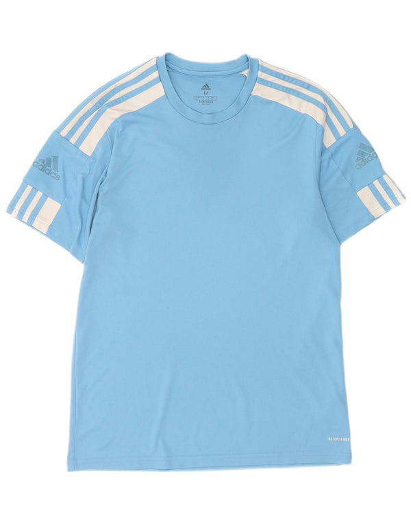 T-shirt Adidas Aeroready da uomo Top in poliestere color block blu medio