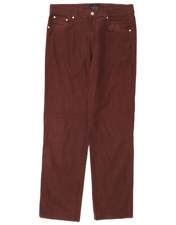 Pantaloni Casual Dritti Uomo Trussardi W34 L30 Marrone