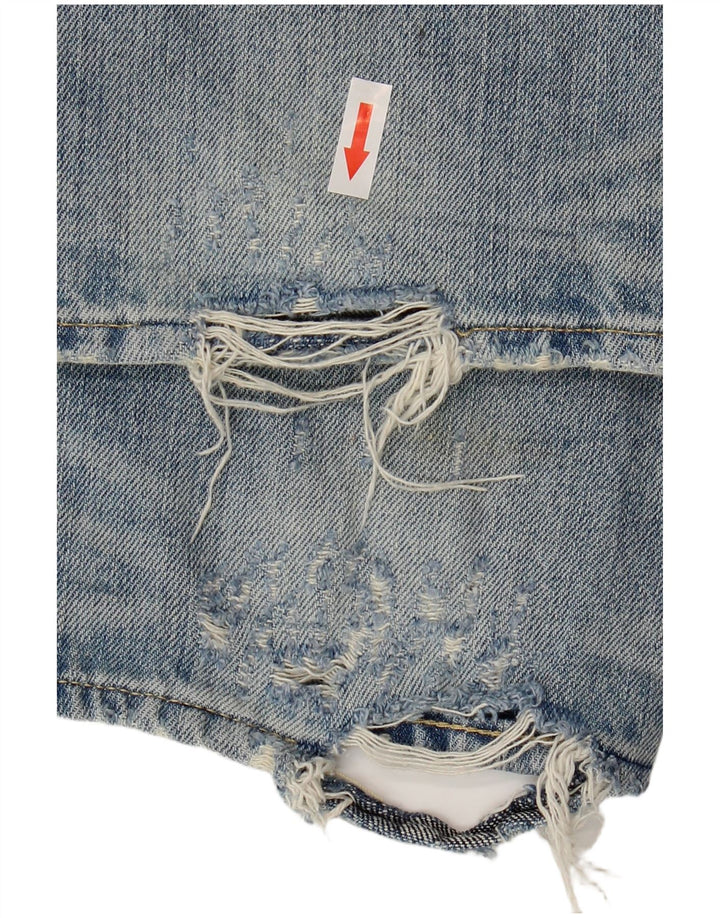 Jeans dritti invecchiati da uomo Ralph Lauren W31 L32 cotone blu