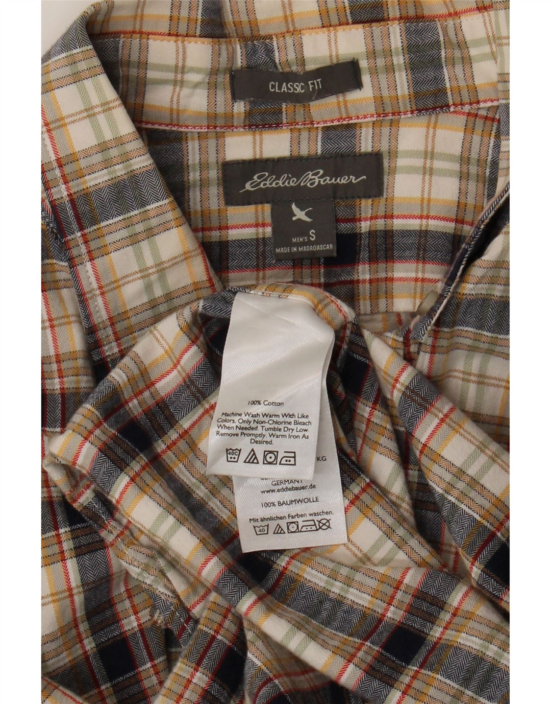 Eddie Bauer Camicia da uomo in flanella dalla vestibilità classica, piccolo cotone a quadri multicolore