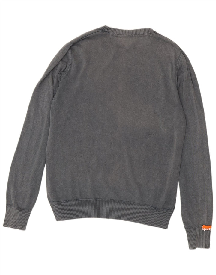 Maglione maglione girocollo da uomo SUPERDRY 2XL cotone grigio