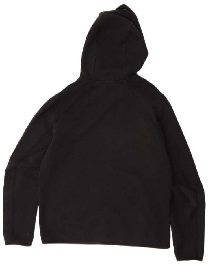 Maglione con cappuccio e zip da uomo NIKE in cotone nero medio