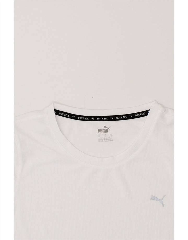 PUMA Womens T-Shirt Top UK 14 Medium White Vintage Puma and Second-Hand Puma from Messina Hembry 