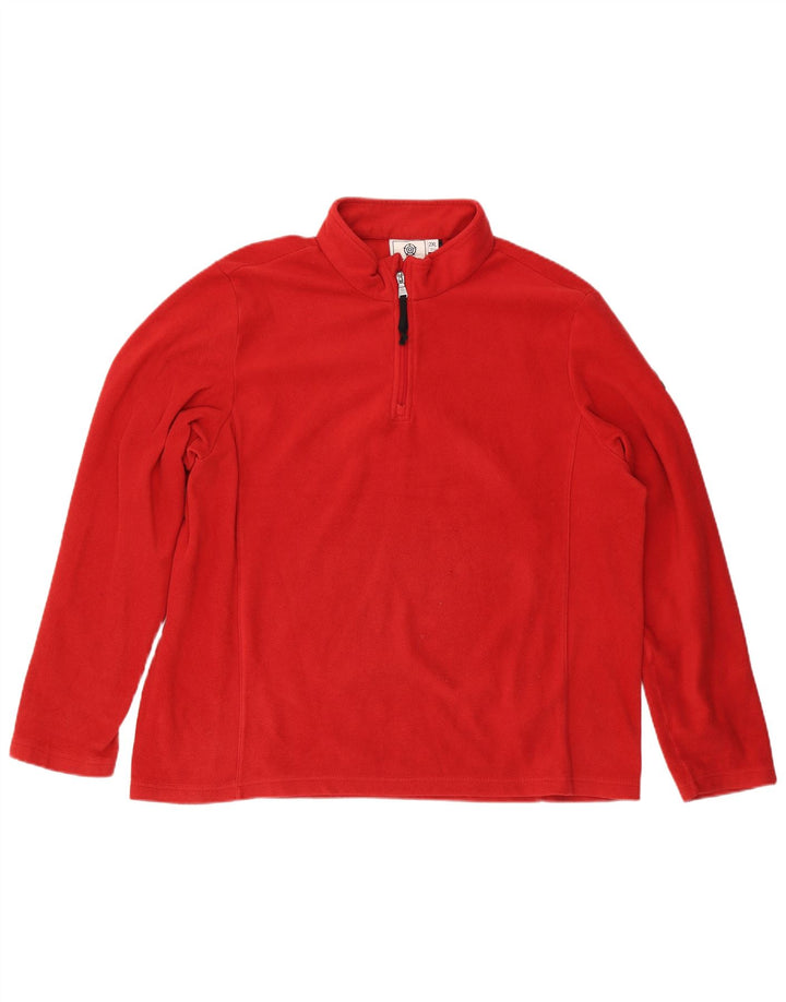 Maglione in pile da uomo TOG 24 con zip e collo 2XL poliestere rosso