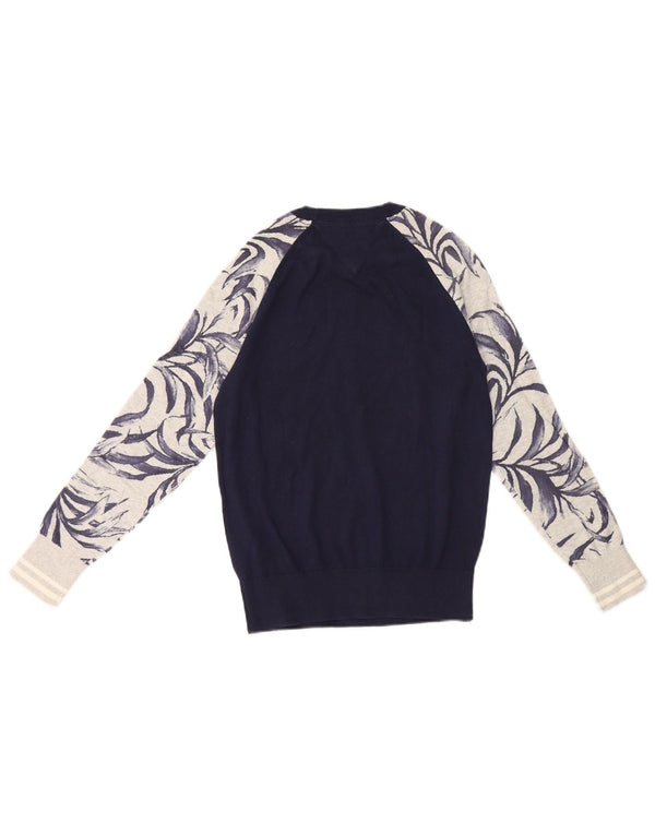 Maglione maglione girocollo da bambino Tommy Hilfiger 11-12 anni blu navy floreale
