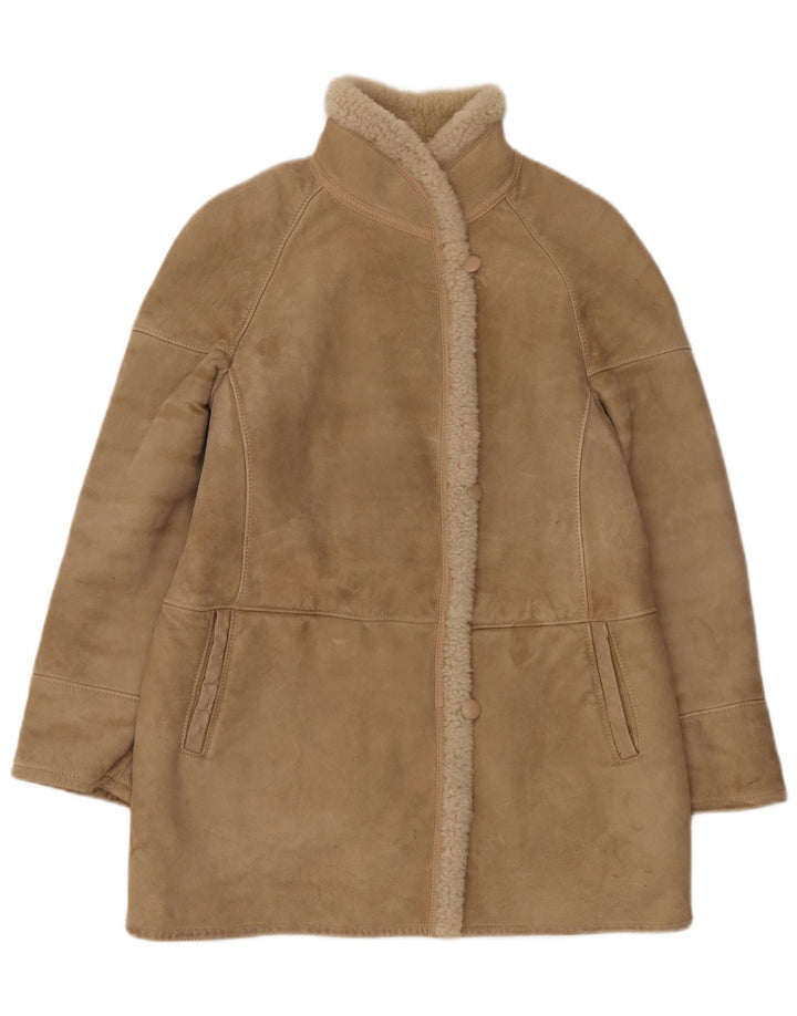 Cappotto Shearling Donna Cristiano Di Thiene IT 44 Beige Medio
