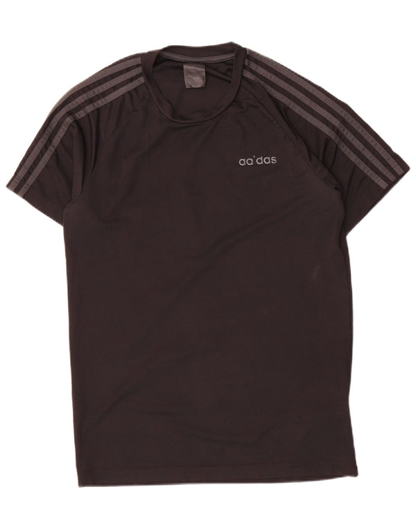 T-shirt da uomo Adidas Top Small nera in poliestere
