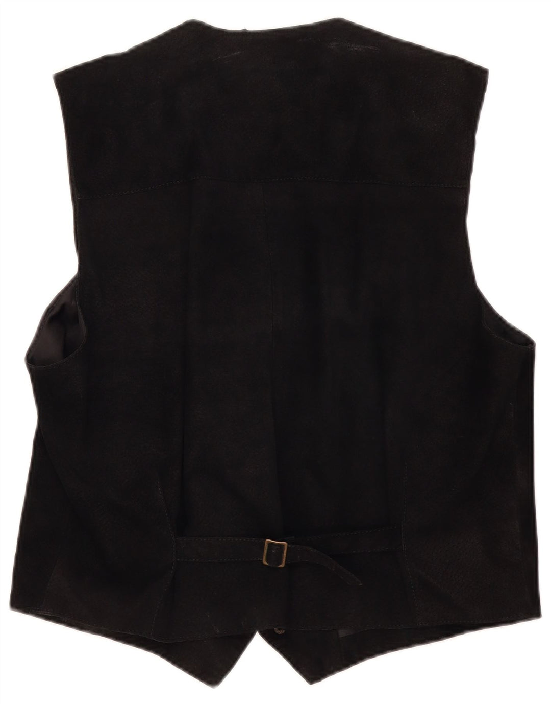 Gilet da uomo in pelle scamosciata John Monroe in pelle nera media