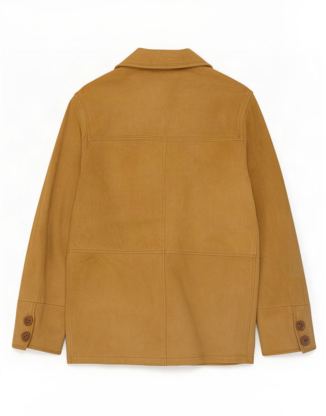 Giacca vintage in pelle scamosciata da donna IT 42 in pelle beige media