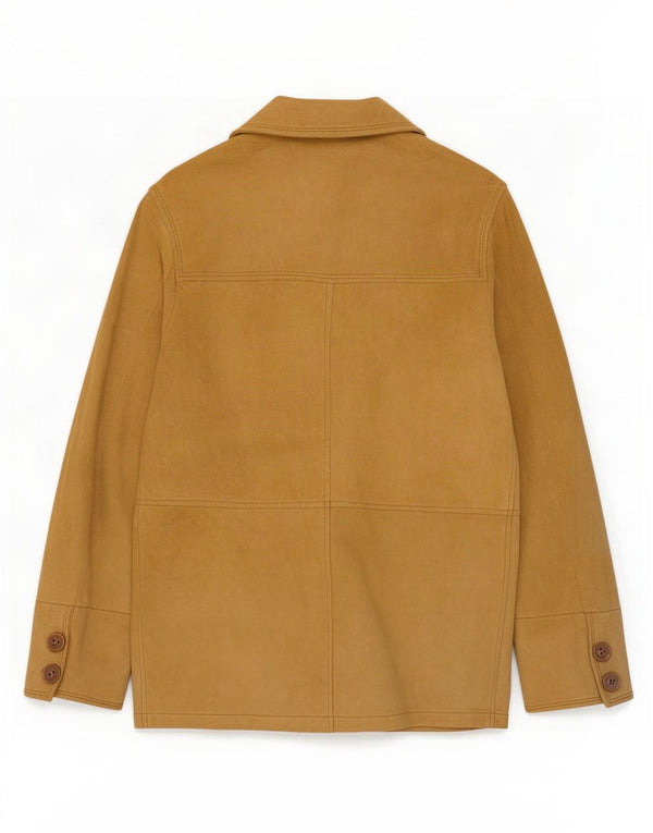 Giacca vintage in pelle scamosciata da donna IT 42 in pelle beige media