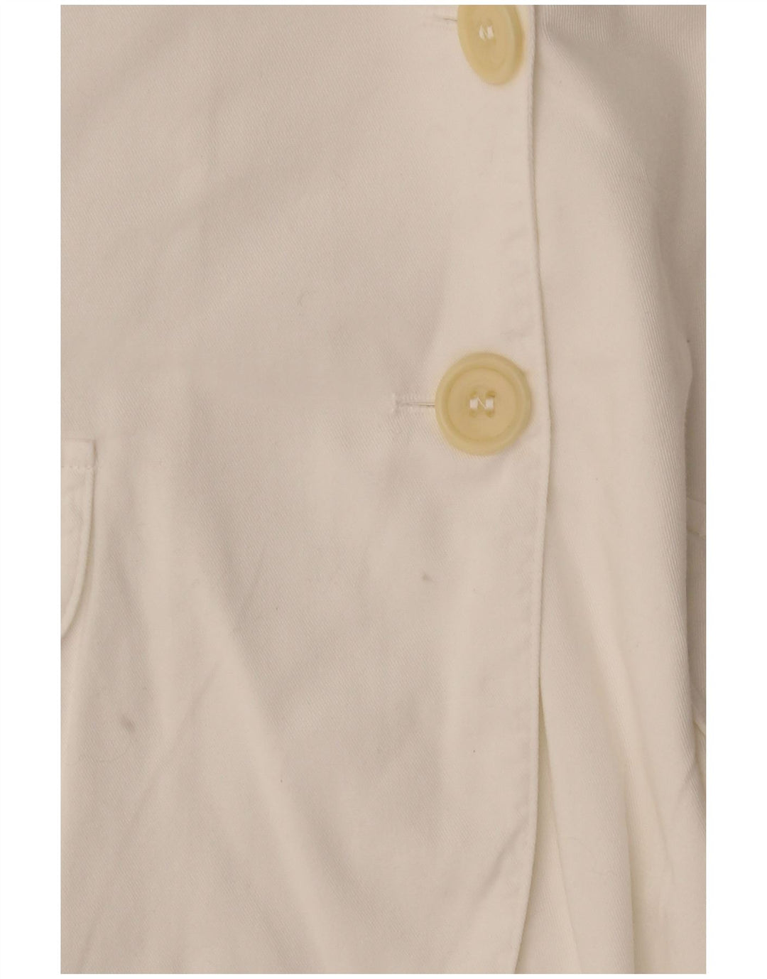 Top Cardigan Manica Corta Donna Benetton IT 42 Cotone Bianco Medio