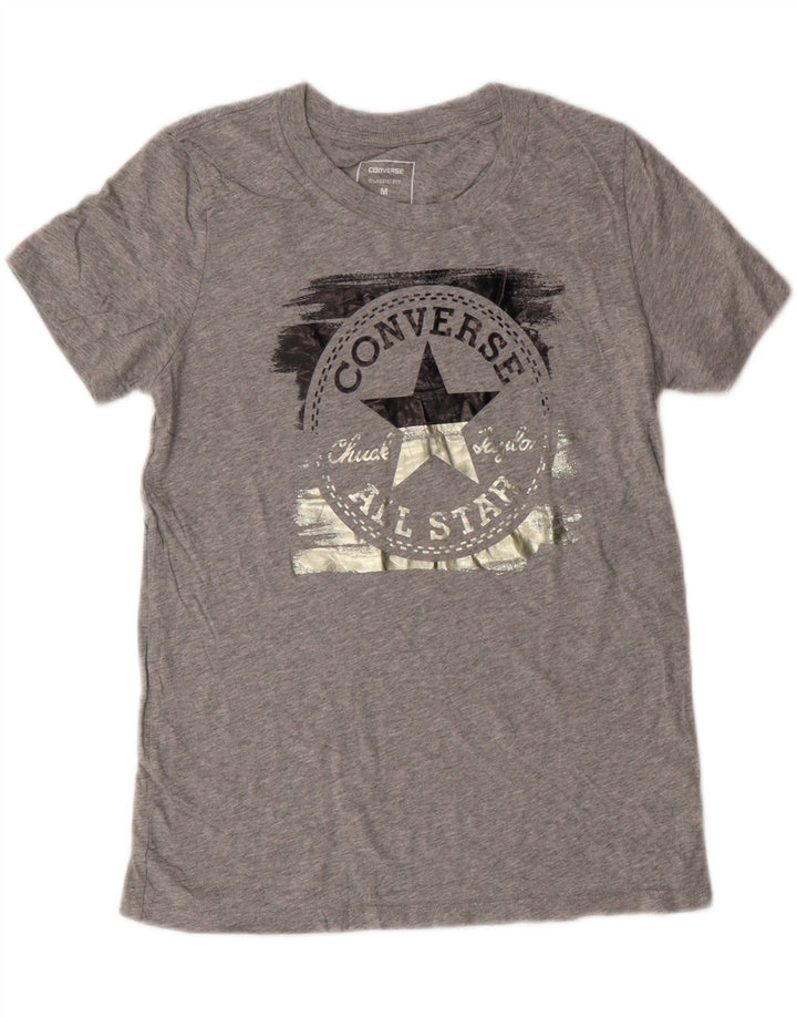 T-shirt grafica da donna Converse Top UK 12 cotone grigio medio