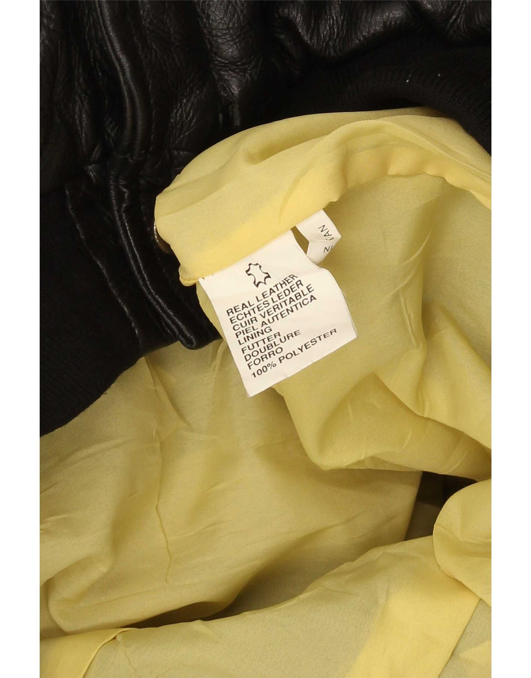 Giacca in pelle militare da uomo vintage UK 40 grande nera