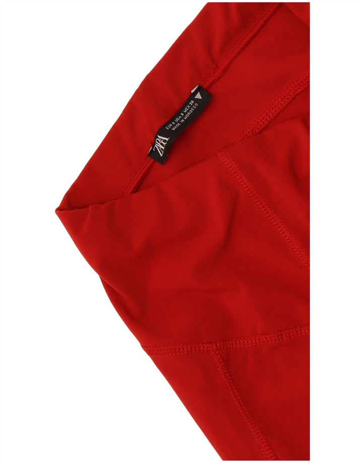 Leggings con staffa Zara da donna UK 8 piccoli rossi