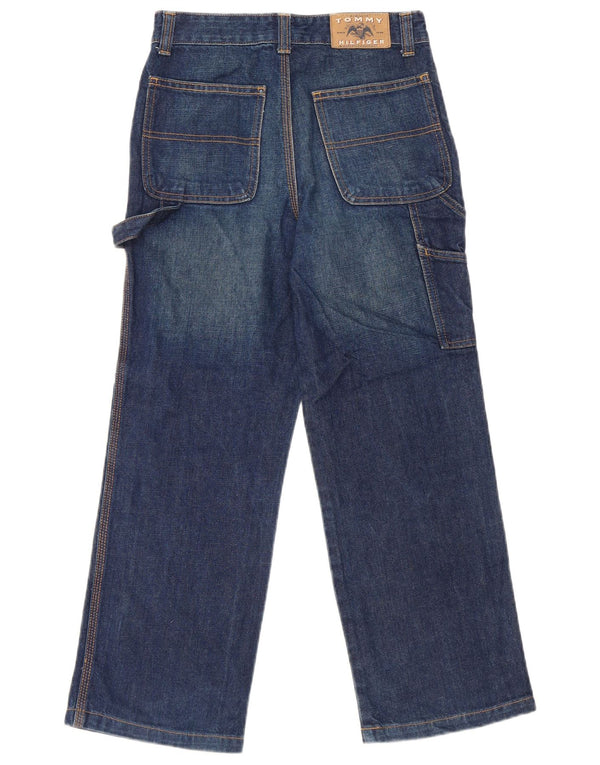 Tommy Hilfiger Ragazzi Cargo Jeans dritti 7-8 anni W26 L24 Cotone blu