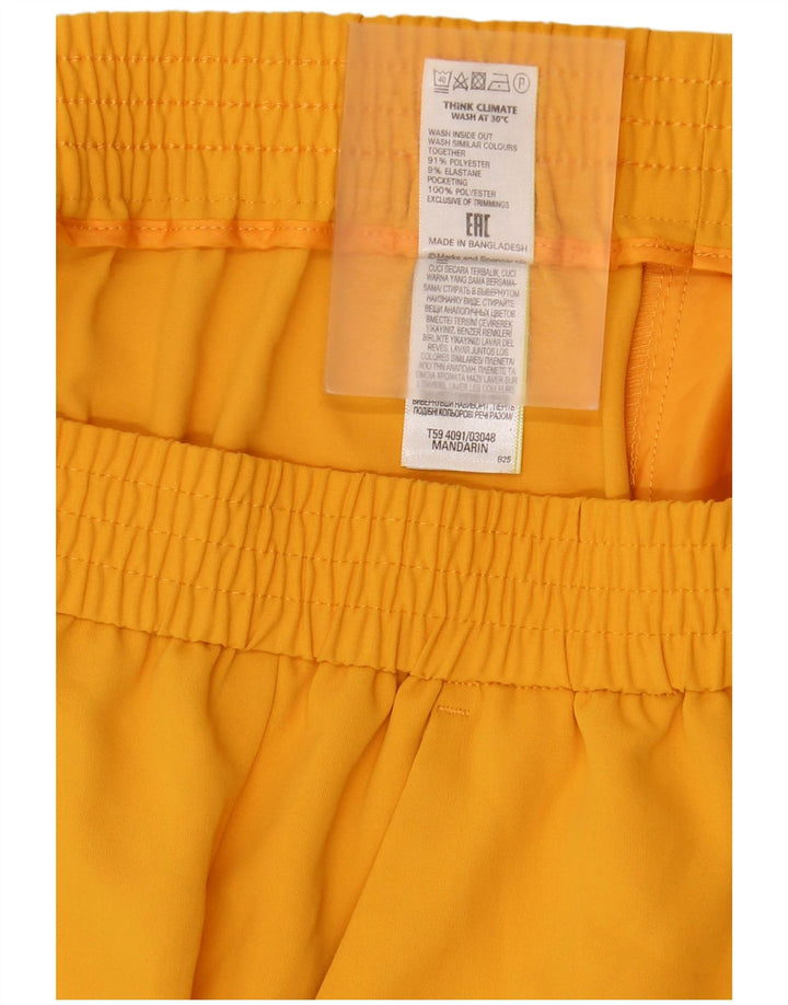 Gonna dritta da donna Marks & Spencer UK 16 Large W34 Poliestere giallo