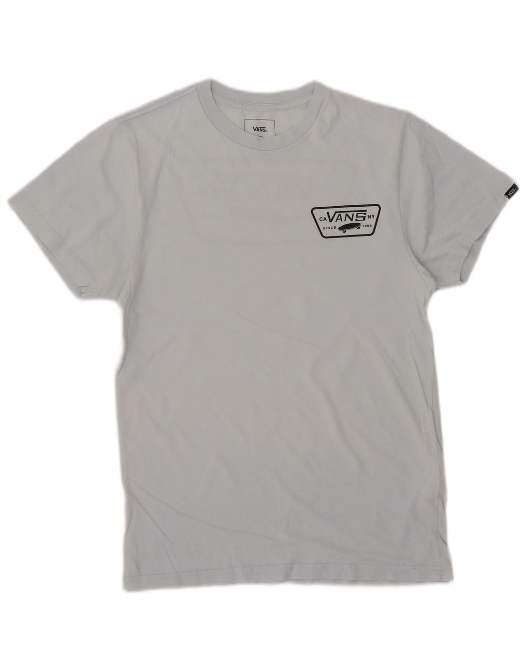 T-shirt grafica personalizzata da uomo Vans Top piccola in cotone blu