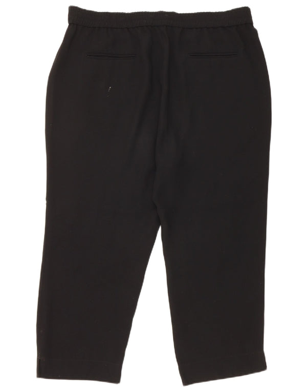 Pantaloni Capri da donna Whistles UK 14 Large W34 L22 Poliestere nero