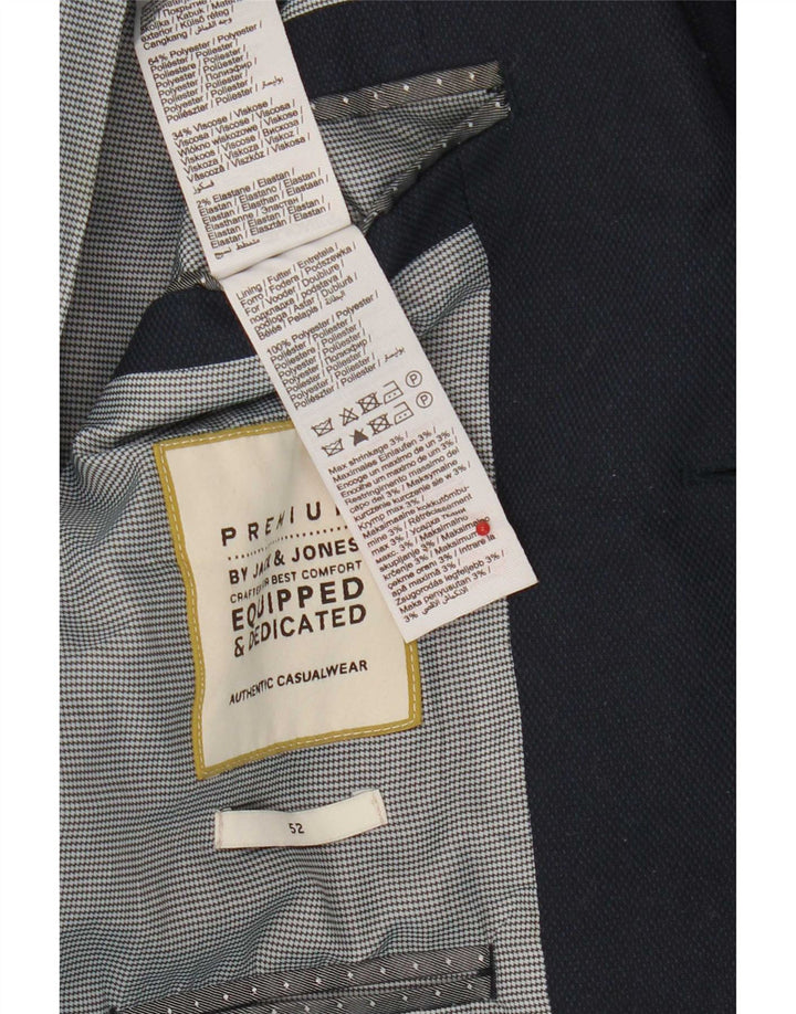 Giacca blazer da uomo a 2 bottoni Jack & Jones IT 52 XL poliestere blu navy