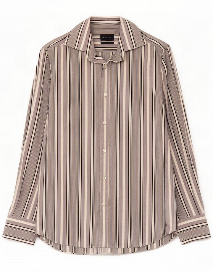 Massimo Dutti Camicia slim fit da uomo a righe blu grandi
