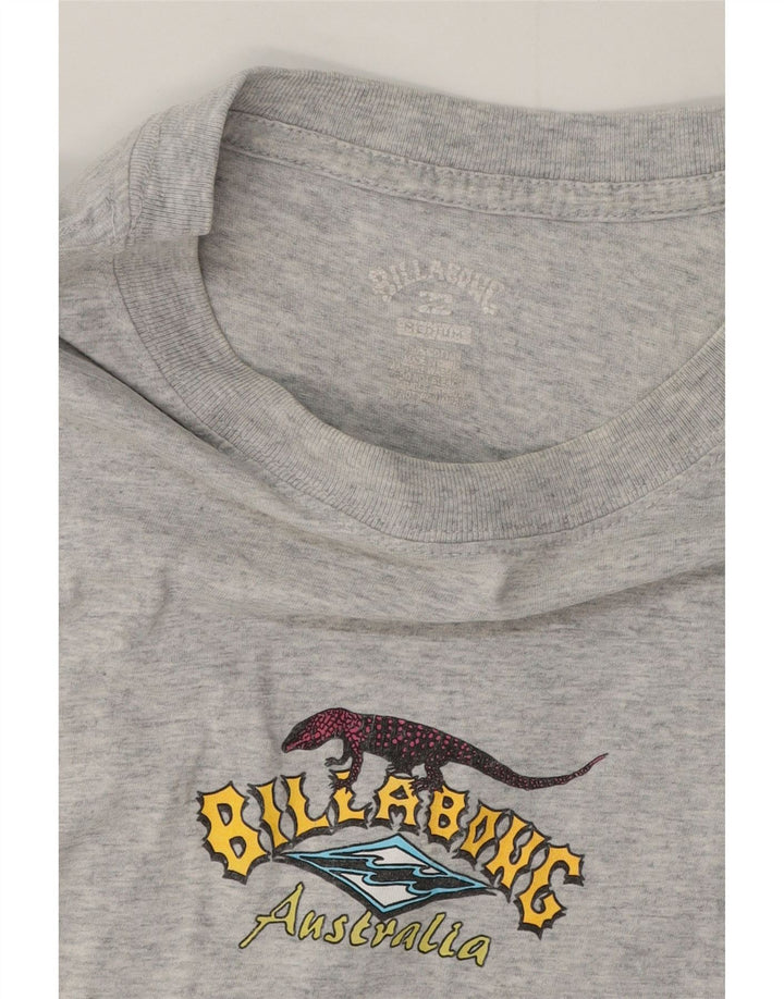 T-shirt grafica da uomo Billabong Top in cotone chiazzato grigio medio