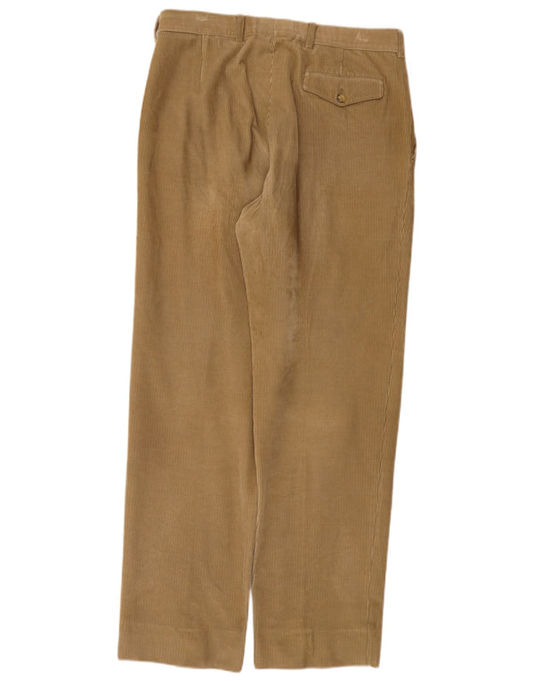 BURBERRY Pantaloni da uomo in velluto a coste con pegging US 44 XL W32 L32 Cotone beige