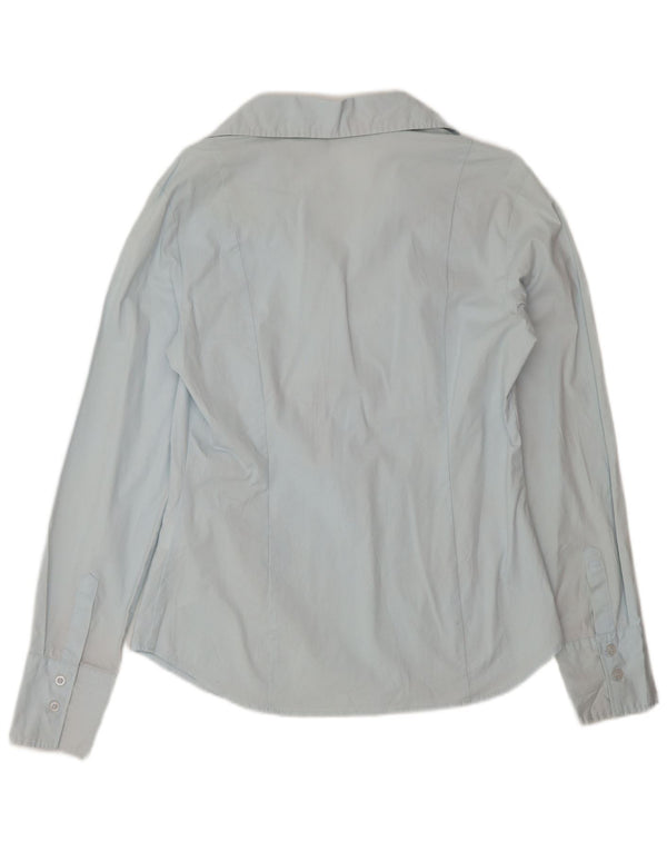 Camicia pullover da donna Benetton UK 14 grande cotone blu