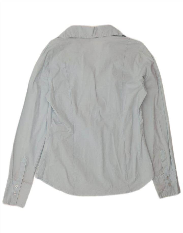 Camicia pullover da donna Benetton UK 14 grande cotone blu