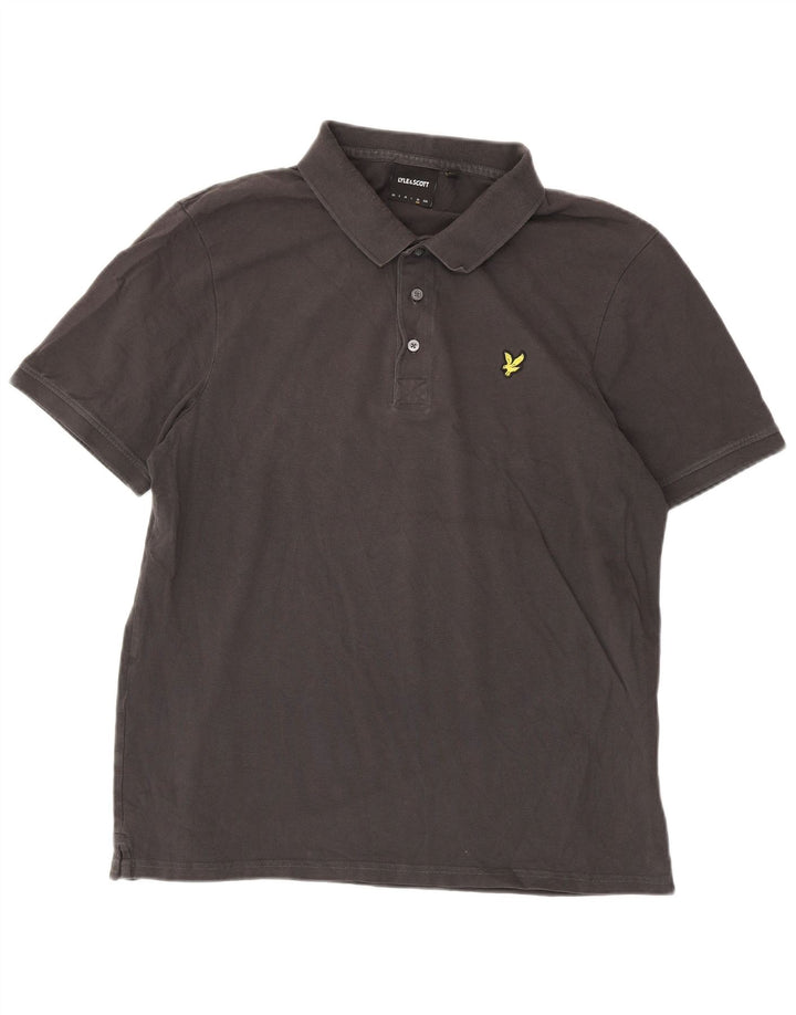 Polo da uomo Lyle & Scott XL in cotone grigio