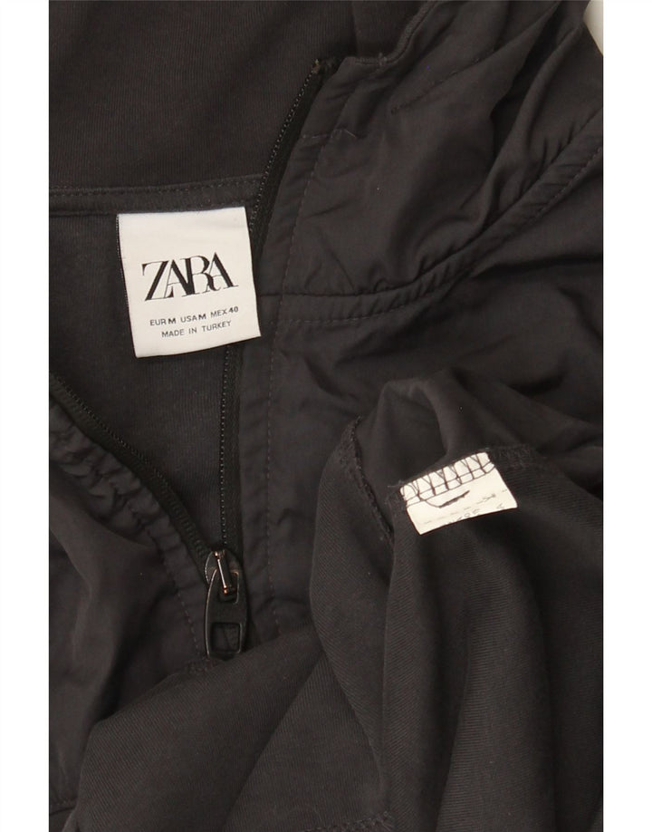 Felpa con cappuccio e zip Zara da uomo di colore grigio medio