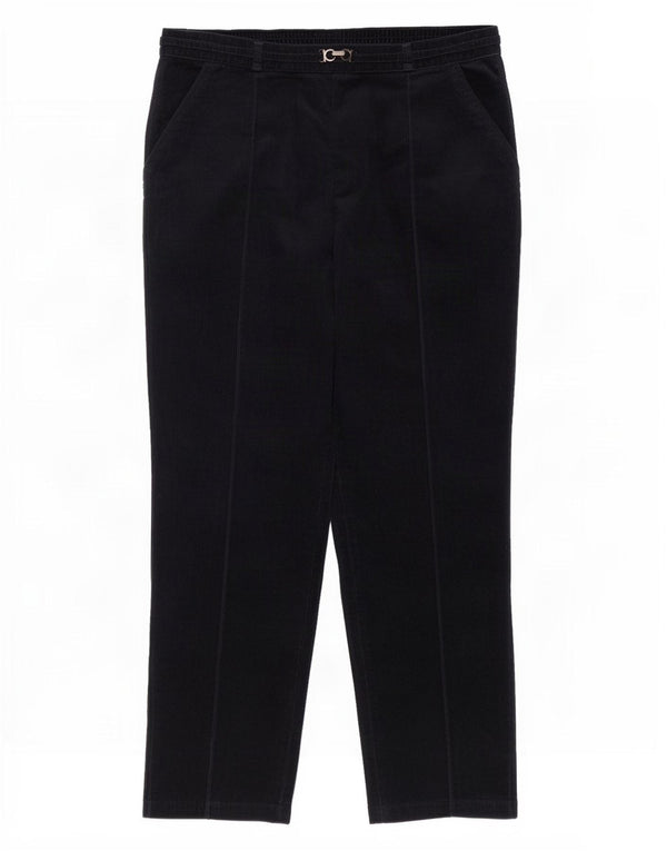 Pantaloni in velluto a coste da donna Marks & Spencer UK 16 Large W36 L26 Blu Navy