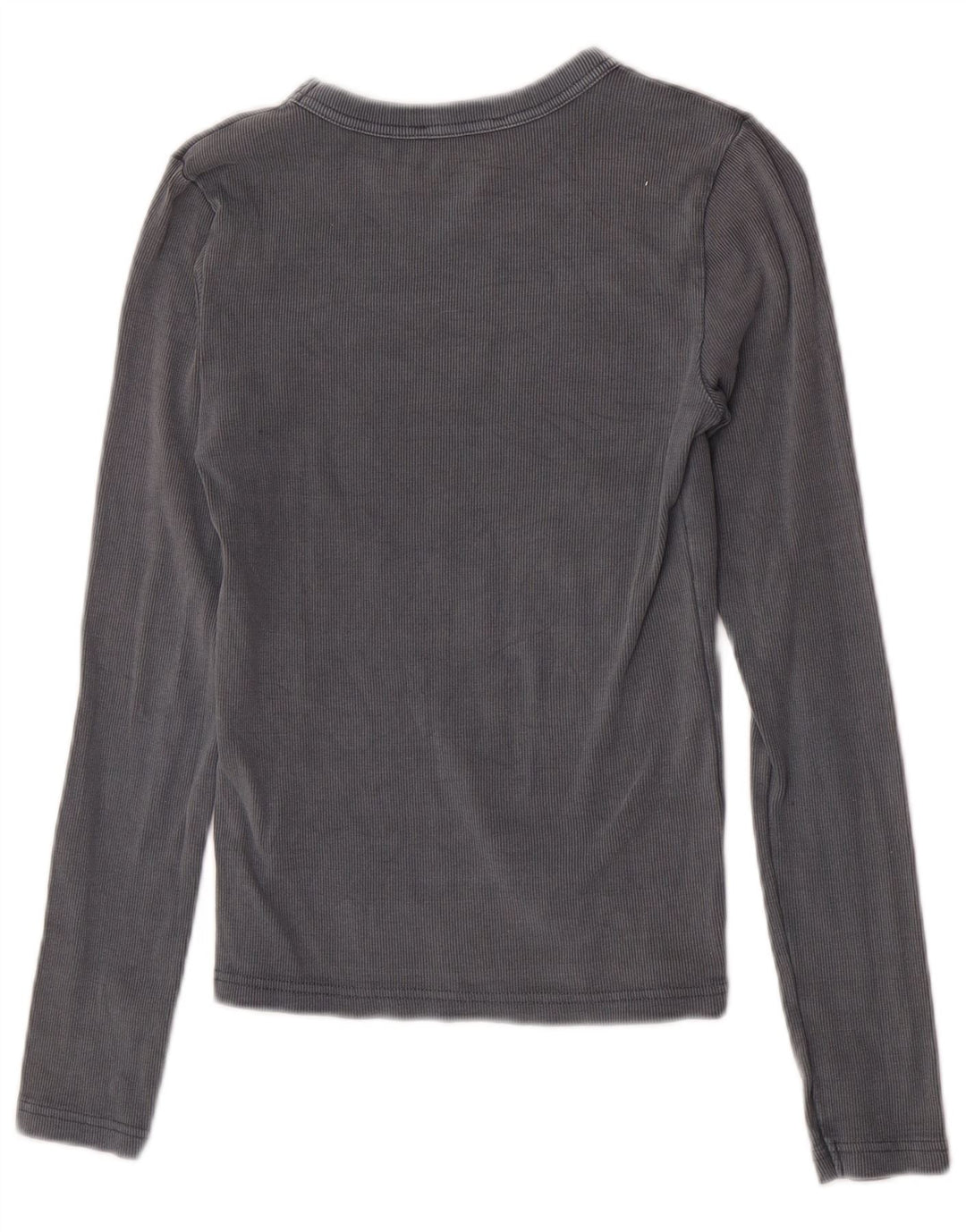 Top Zara da donna a maniche lunghe UK 12 cotone grigio medio