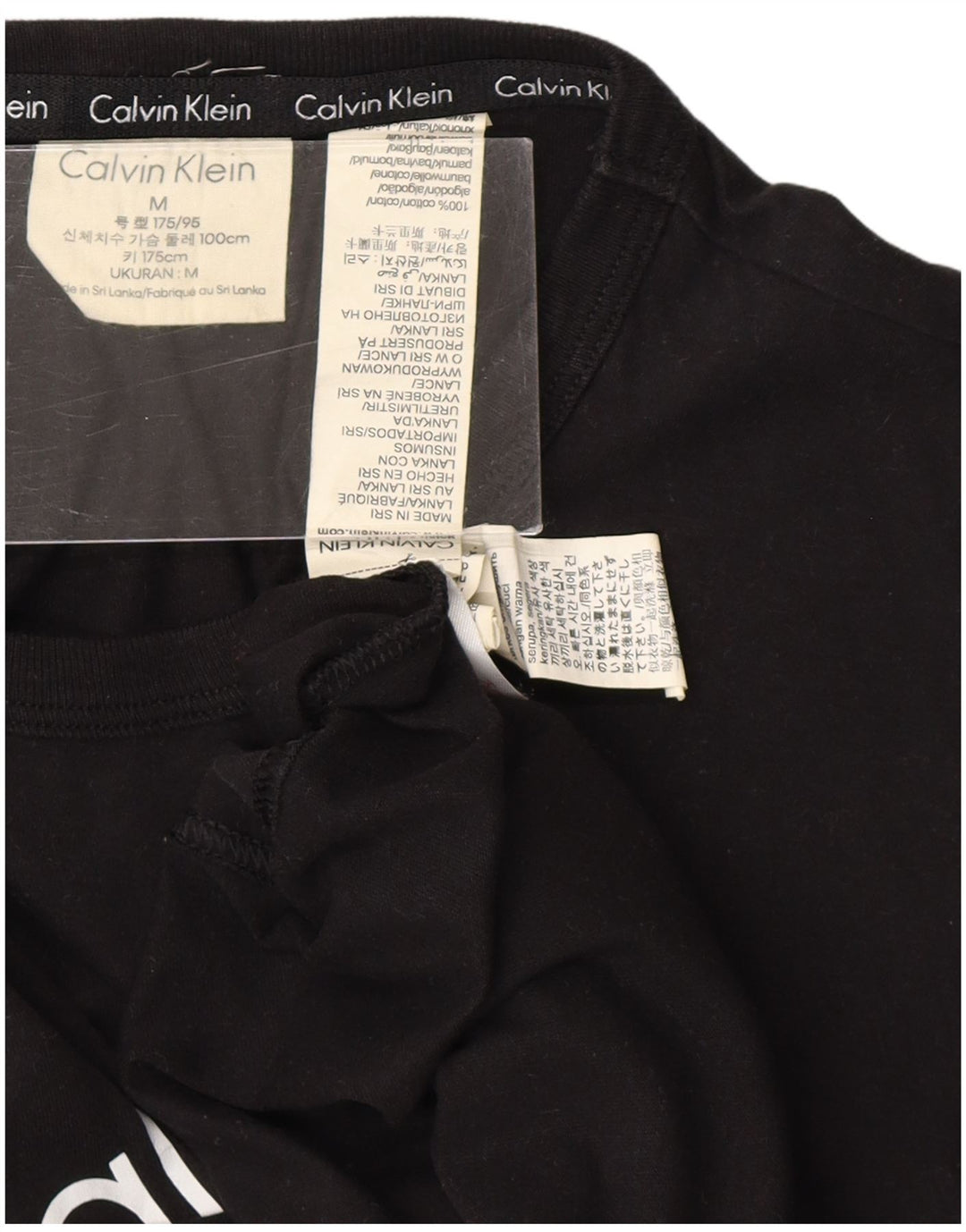 CALVIN KLEIN T-shirt grafica da uomo Top in cotone nero medio