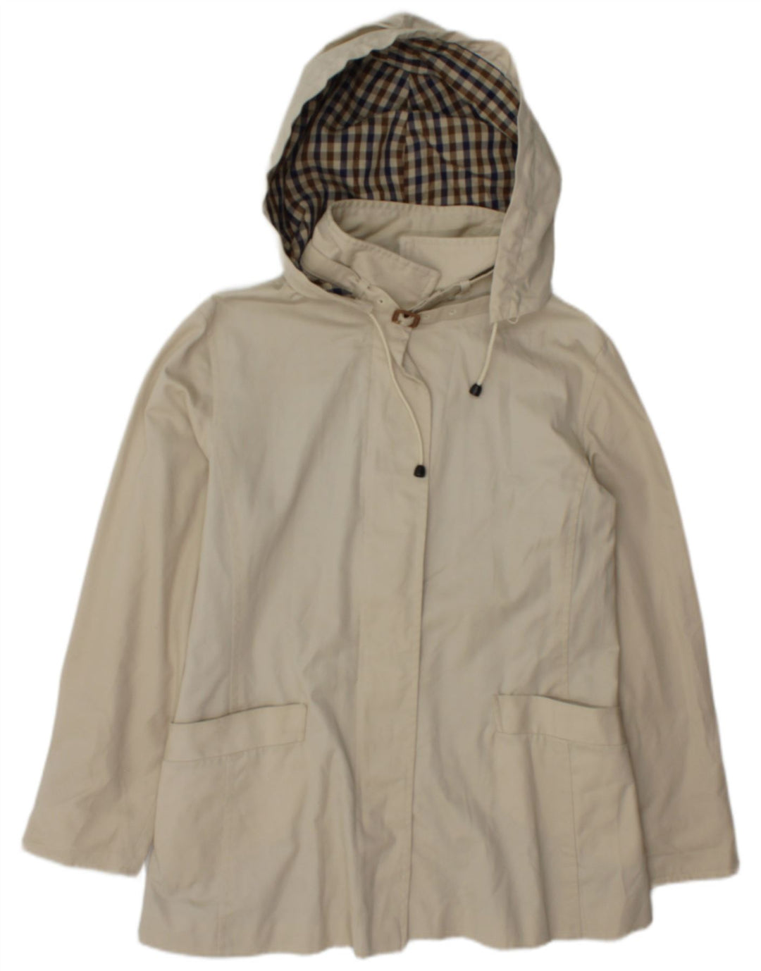 Giacca vintage da donna con cappuccio IT 42 Beige medio