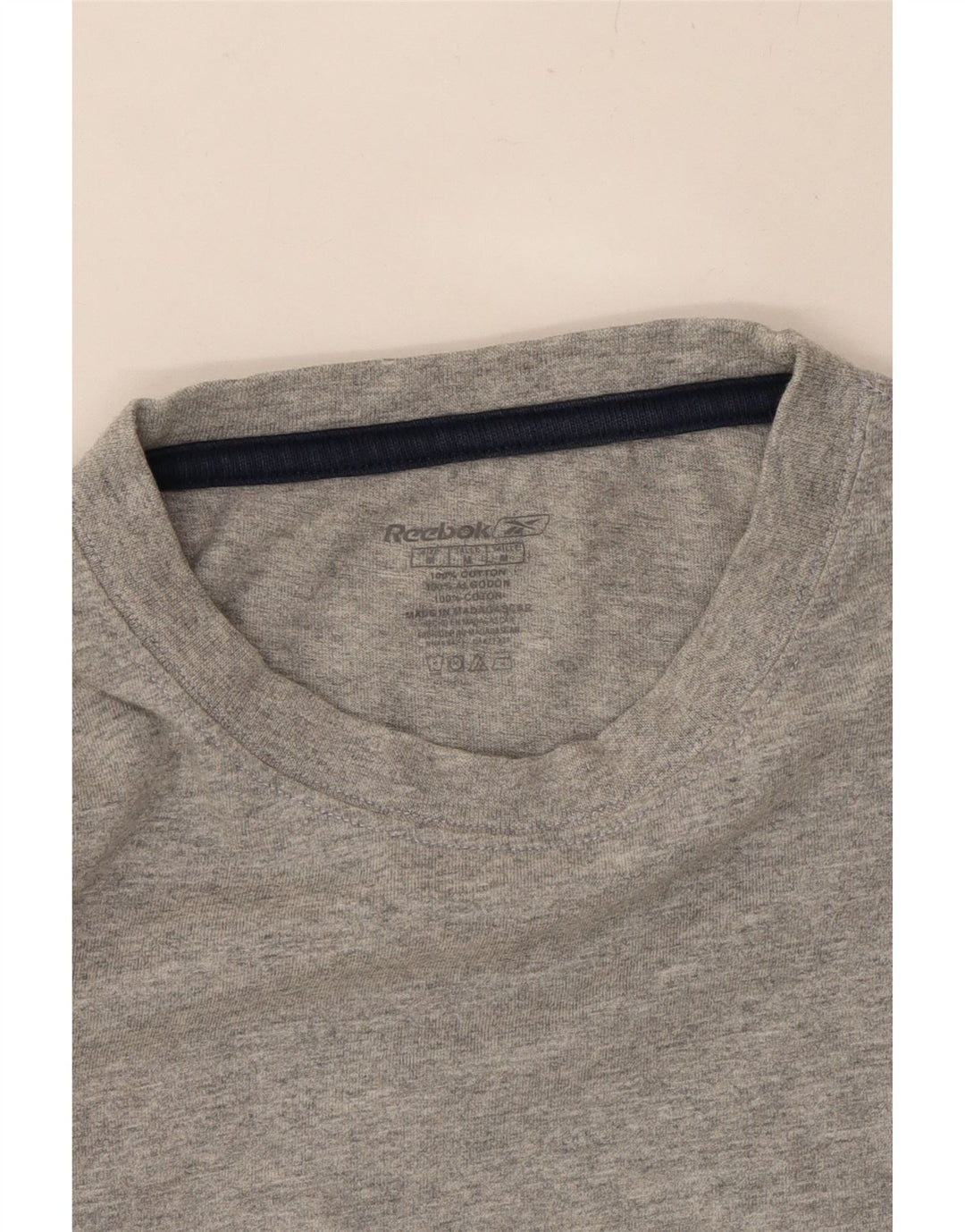 REEBOK Mens Top Long Sleeve Medium Grey Cotton Vintage Reebok and Second-Hand Reebok from Messina Hembry 