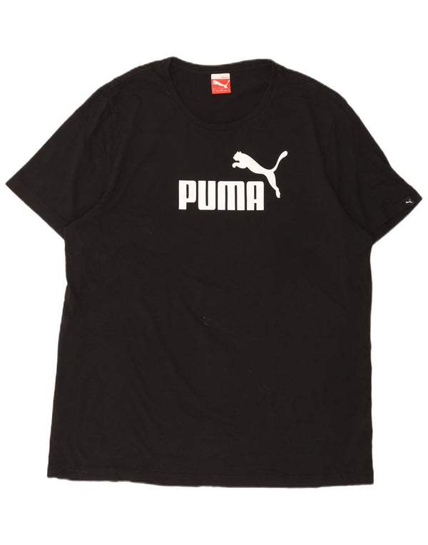 T-shirt grafica da uomo PUMA Top XL in cotone nero