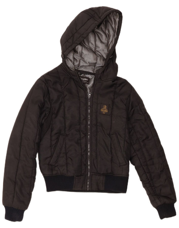Giacca imbottita con cappuccio da donna Refrigiwear UK 14 poliestere nero medio