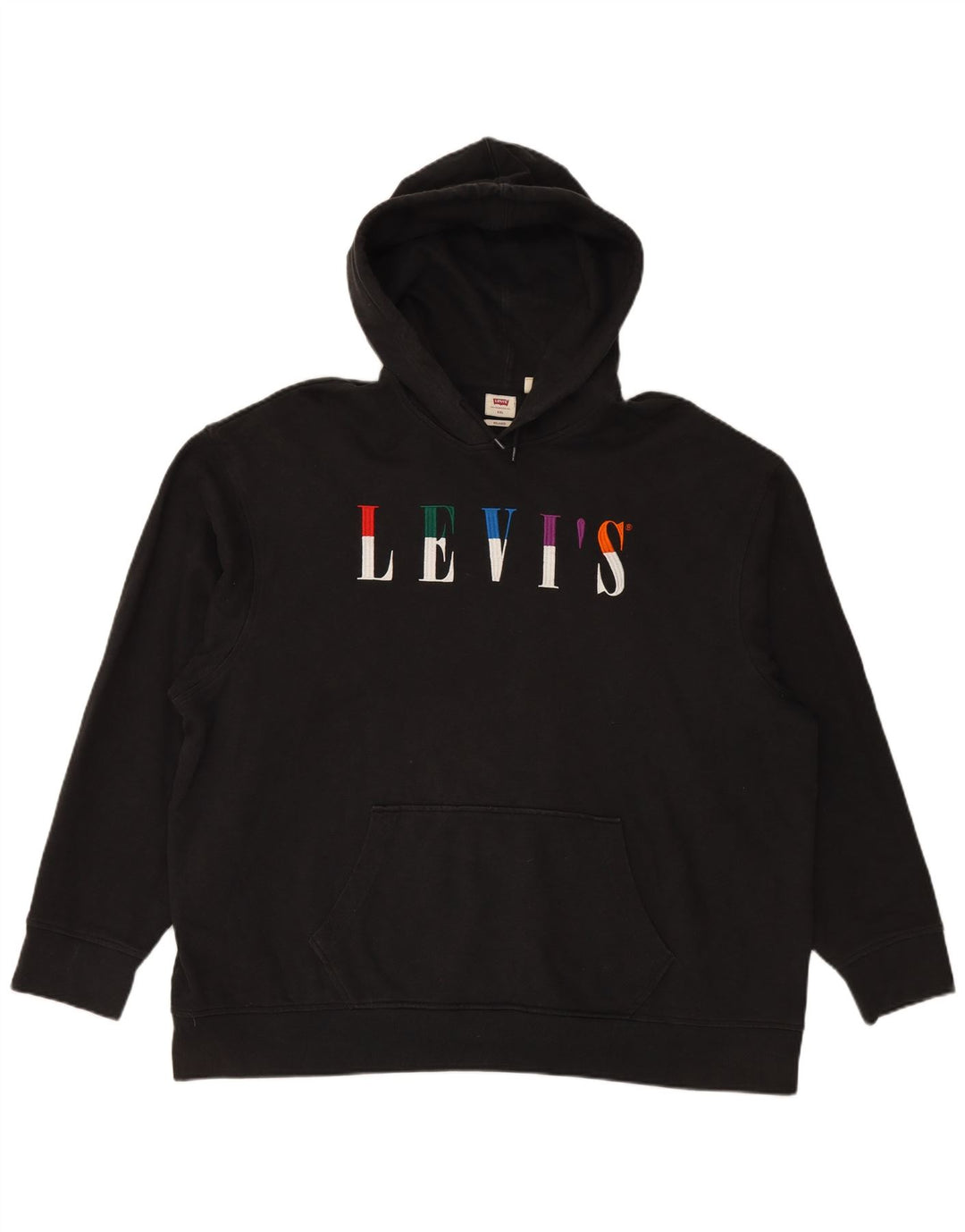 Maglione con cappuccio grafico rilassato da uomo LEVI'S 2XL cotone nero