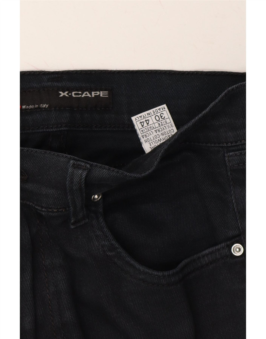 X-CAPE Womens Skinny Jeans W30 L31 Black Cotton Vintage X-Cape and Second-Hand X-Cape from Messina Hembry 