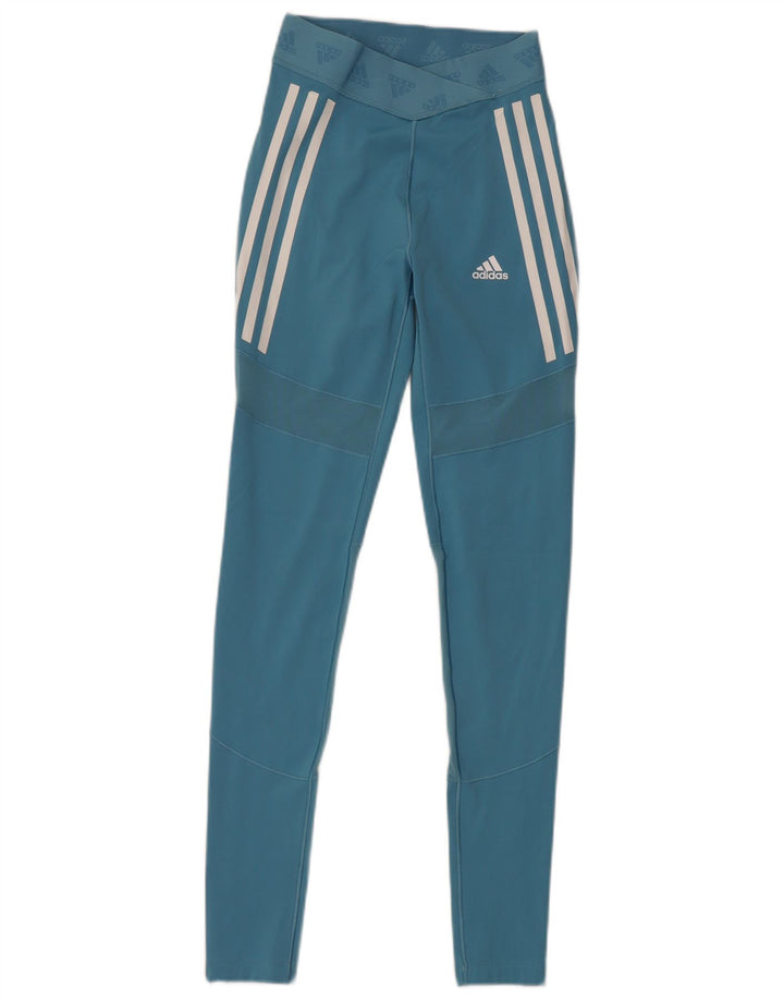 Leggings grafici Adidas da donna UK 4/6 XS Blu