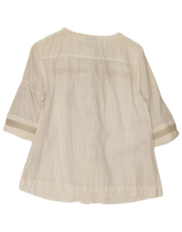 Camicetta da donna a maniche corte Massimo Dutti EU 40 Ramie medio bianco sporco