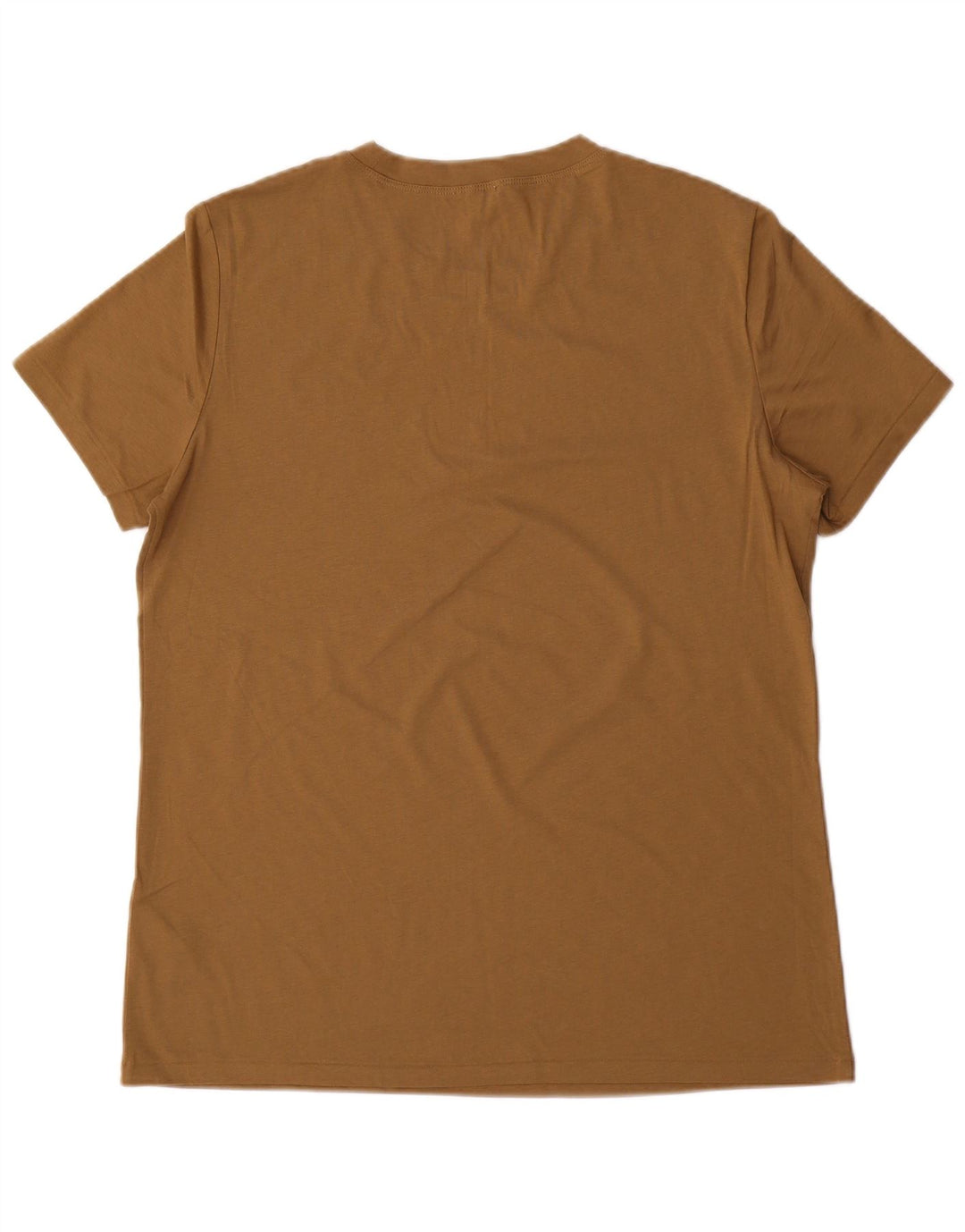 T-shirt da uomo Jigsaw Top grande in cotone marrone