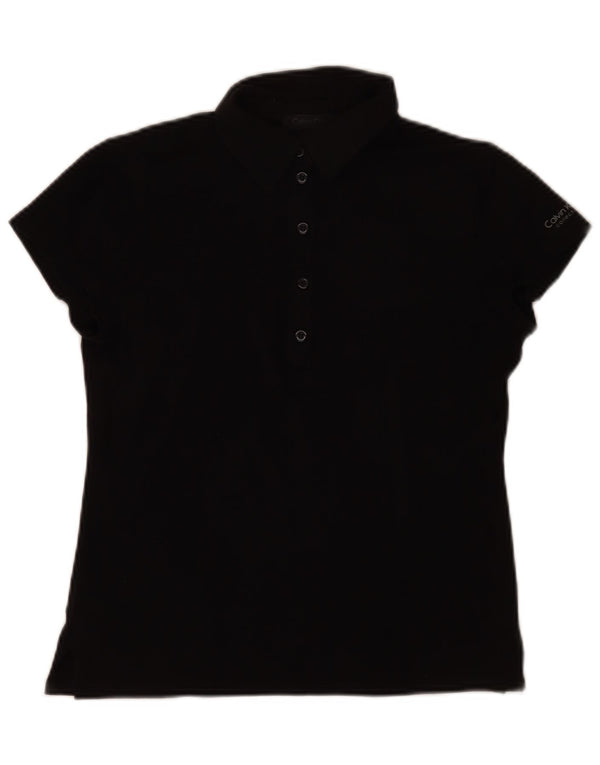 Polo da donna Calvin Klein UK 14 grande cotone nero