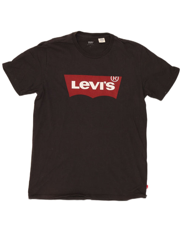 T-shirt grafica da uomo LEVI'S Top piccola in cotone nero