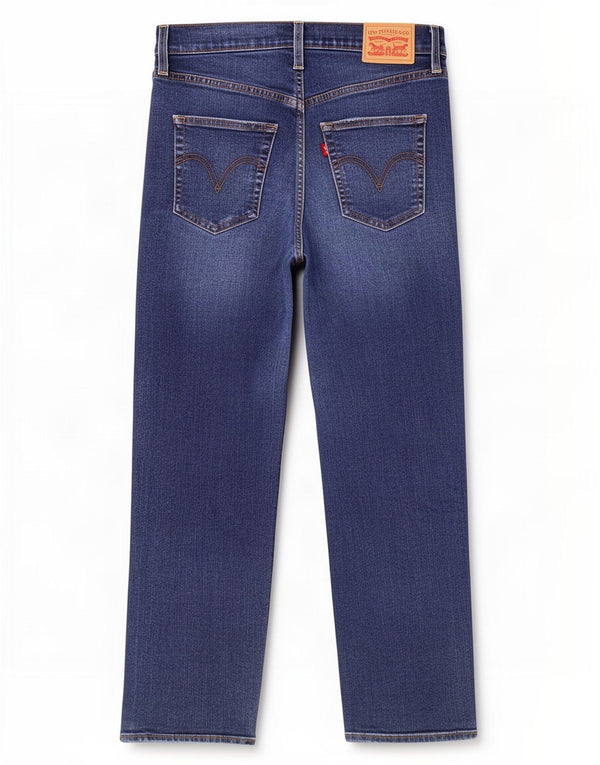 Jeans dritti a vita alta Levi's Ribcage da donna W28 L27 cotone blu